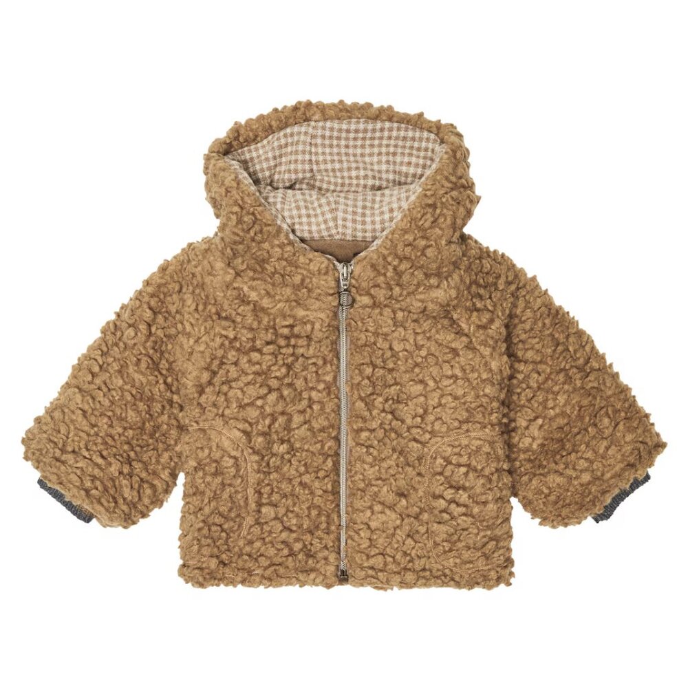 NWT 1 + in the Family Bay Teddy Shearling Jacket Imanol Furry Shearling Coat 18M